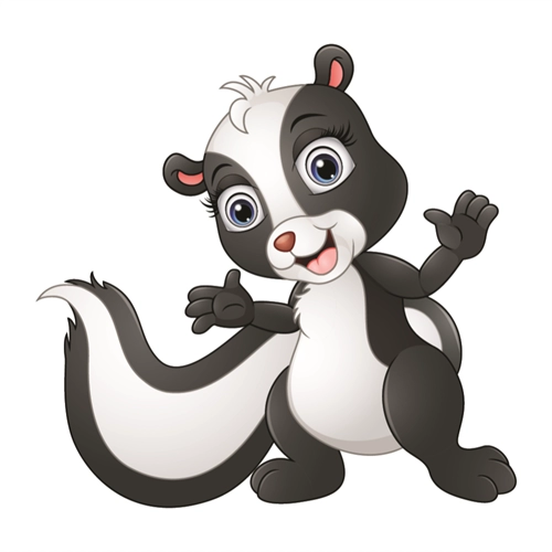 Jungle Safari Striped Skunk Transparent Sticker